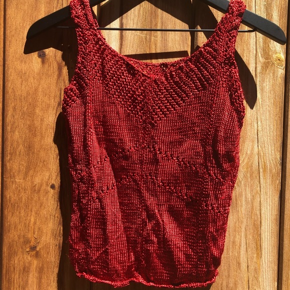 Tamara Catz| Knotted Red Tank Top - Picture 2 of 5